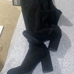 bamboo knee long boots with heal